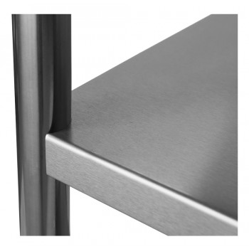 Prateleira detalhe - Mesa para Manipulação 100% Aço Inoxidável com Espelho - 1m (100x70x90cm) - BR-100C