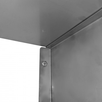 Detalhe - Prateleira Aço Inox Lisa com 2 Suportes Mãos Francesas - 60x30cm - Brascool